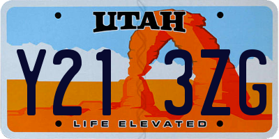 UT license plate Y213ZG