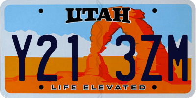 UT license plate Y213ZM