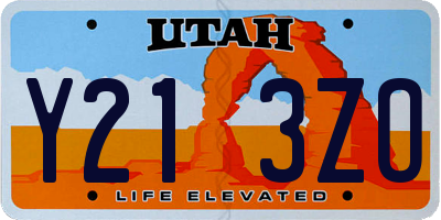 UT license plate Y213ZO