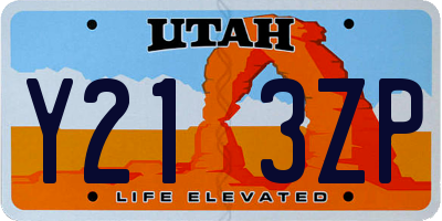 UT license plate Y213ZP