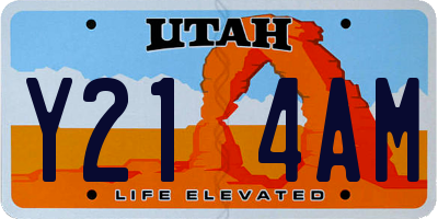 UT license plate Y214AM