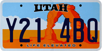 UT license plate Y214BQ