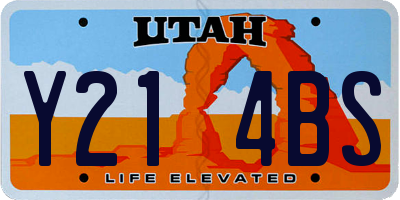 UT license plate Y214BS