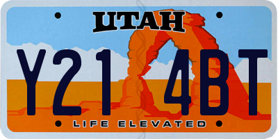 UT license plate Y214BT