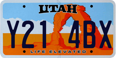 UT license plate Y214BX