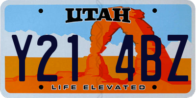 UT license plate Y214BZ