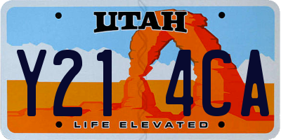 UT license plate Y214CA