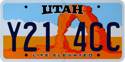 UT license plate Y214CC