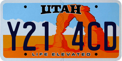 UT license plate Y214CD