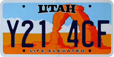 UT license plate Y214CF