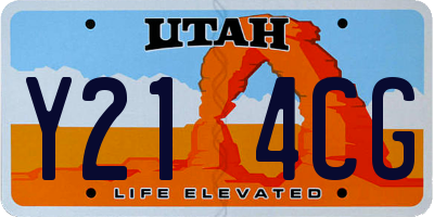 UT license plate Y214CG