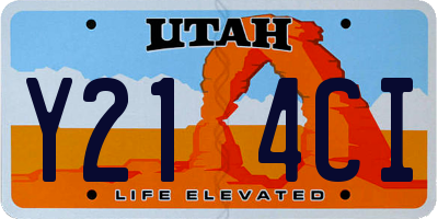 UT license plate Y214CI