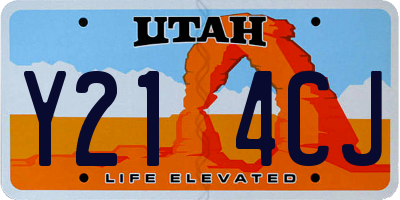 UT license plate Y214CJ
