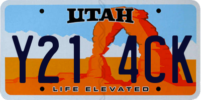 UT license plate Y214CK