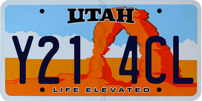 UT license plate Y214CL