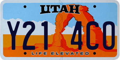 UT license plate Y214CO