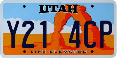 UT license plate Y214CP