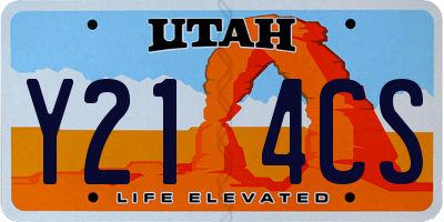 UT license plate Y214CS