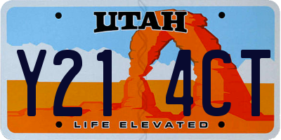 UT license plate Y214CT