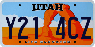 UT license plate Y214CZ