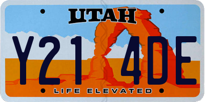 UT license plate Y214DE