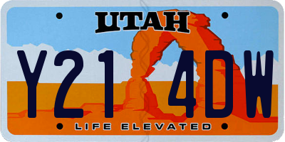 UT license plate Y214DW