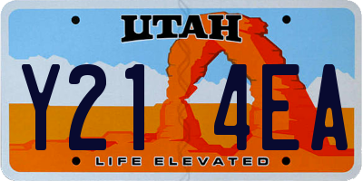 UT license plate Y214EA