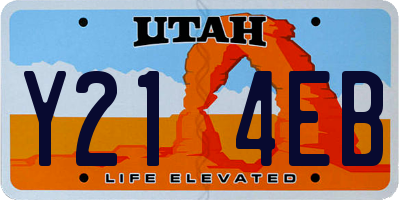 UT license plate Y214EB