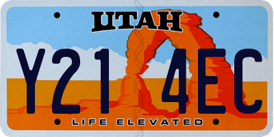 UT license plate Y214EC
