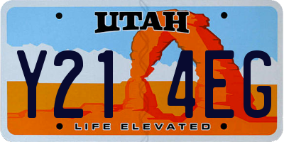 UT license plate Y214EG
