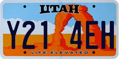 UT license plate Y214EH