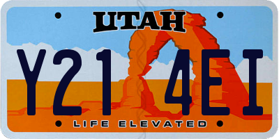 UT license plate Y214EI