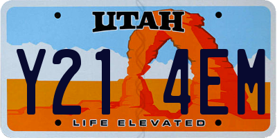 UT license plate Y214EM