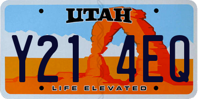 UT license plate Y214EQ
