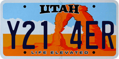 UT license plate Y214ER