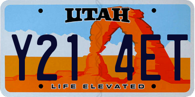 UT license plate Y214ET