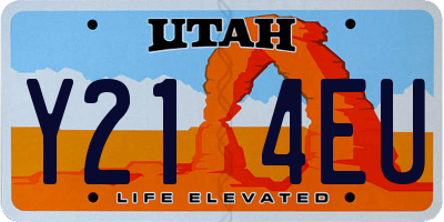 UT license plate Y214EU