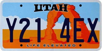 UT license plate Y214EX