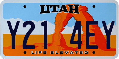 UT license plate Y214EY