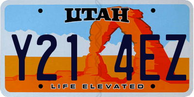 UT license plate Y214EZ