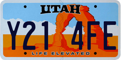UT license plate Y214FE
