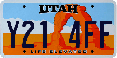 UT license plate Y214FF