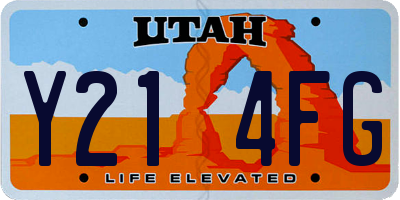 UT license plate Y214FG