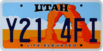 UT license plate Y214FI