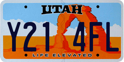 UT license plate Y214FL