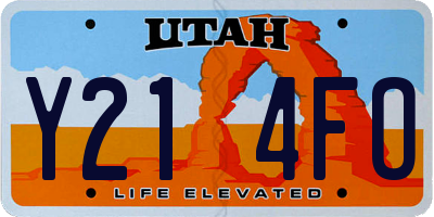 UT license plate Y214FO