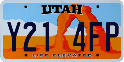 UT license plate Y214FP