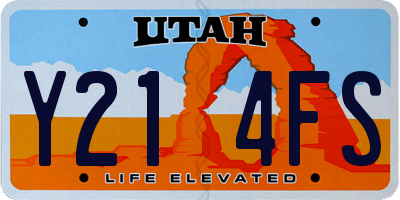 UT license plate Y214FS