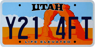 UT license plate Y214FT