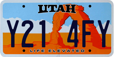 UT license plate Y214FY